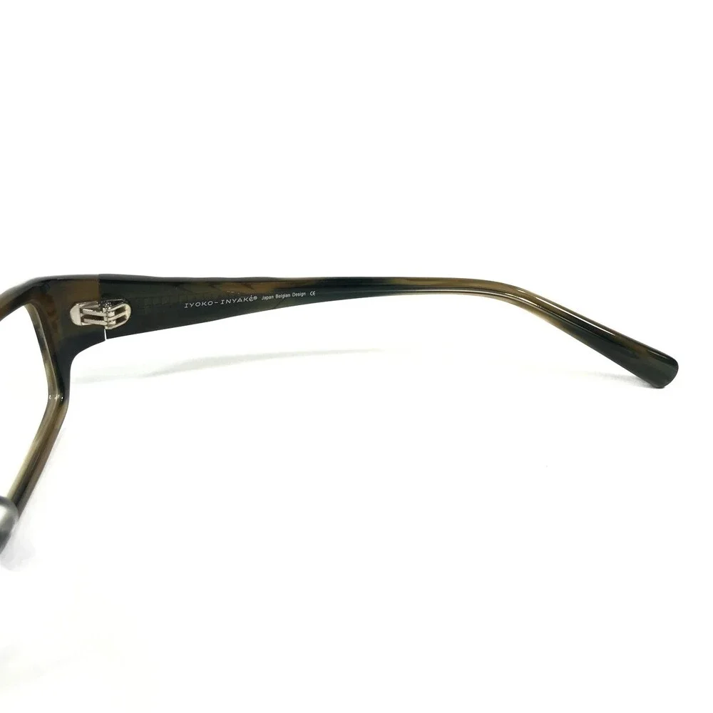 Iyoko-Inyake Eyeglasses Frames IY 259 COL. 18 Black Brown Horn Pattern 54-16-135